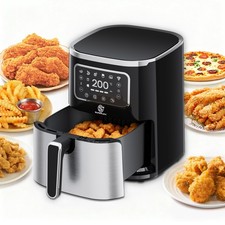 SUPERLEX 5.5L Digital Air Fryer Large Oven Low Fat Healthy Oil free Frying 1450W