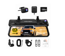 WolfBox G900 Pro Smart Mirror Dash Cam with 4K Front and 2.5K Rear Recording