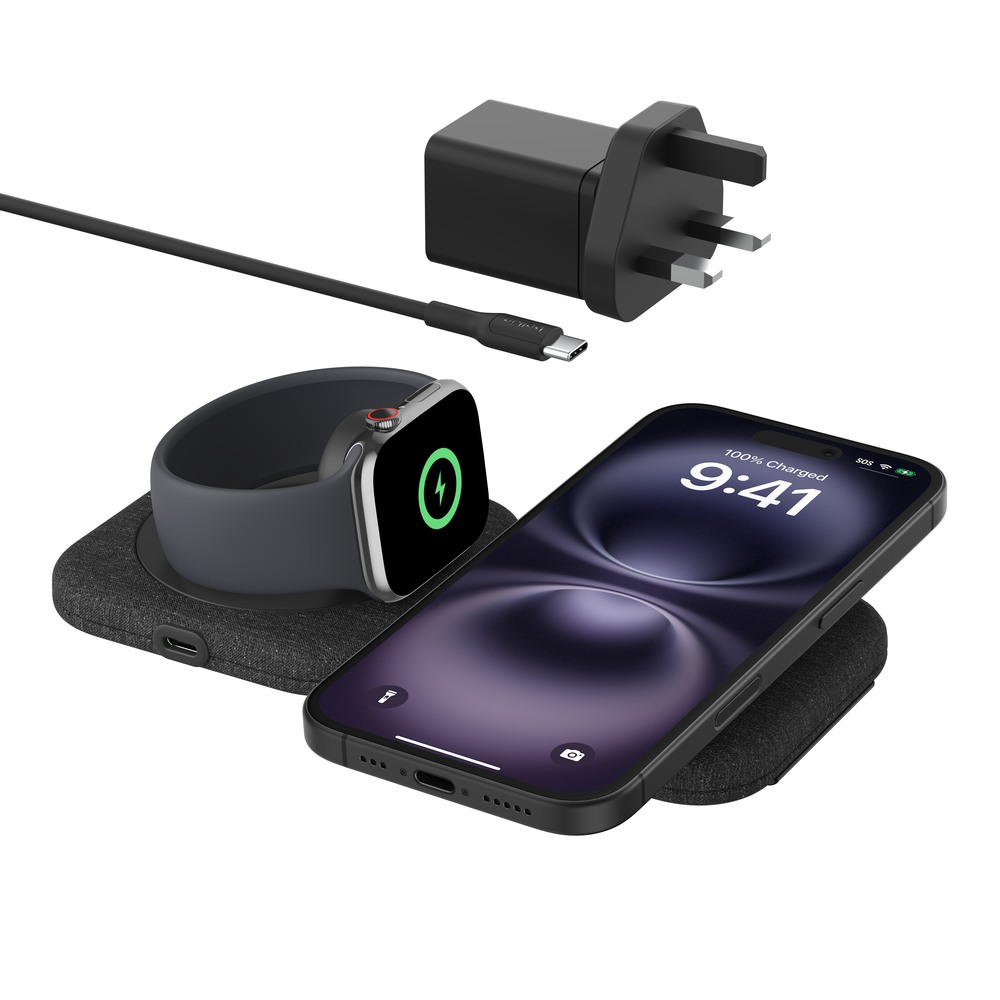 Belkin BoostCharge Pro 2-in-1 Magnetic Charging Travel Pad with Qi2 15W