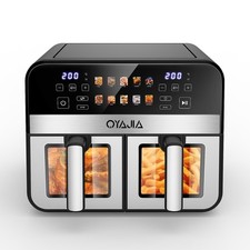 12L Dual Zone Digital Air Fryer Oven Cooker Oil Free Low Fat with View Window