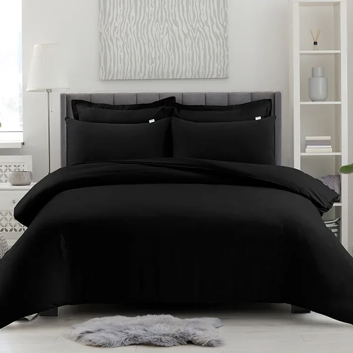 LYMA Bedding | UK Duvet Cover Set in Black - Double