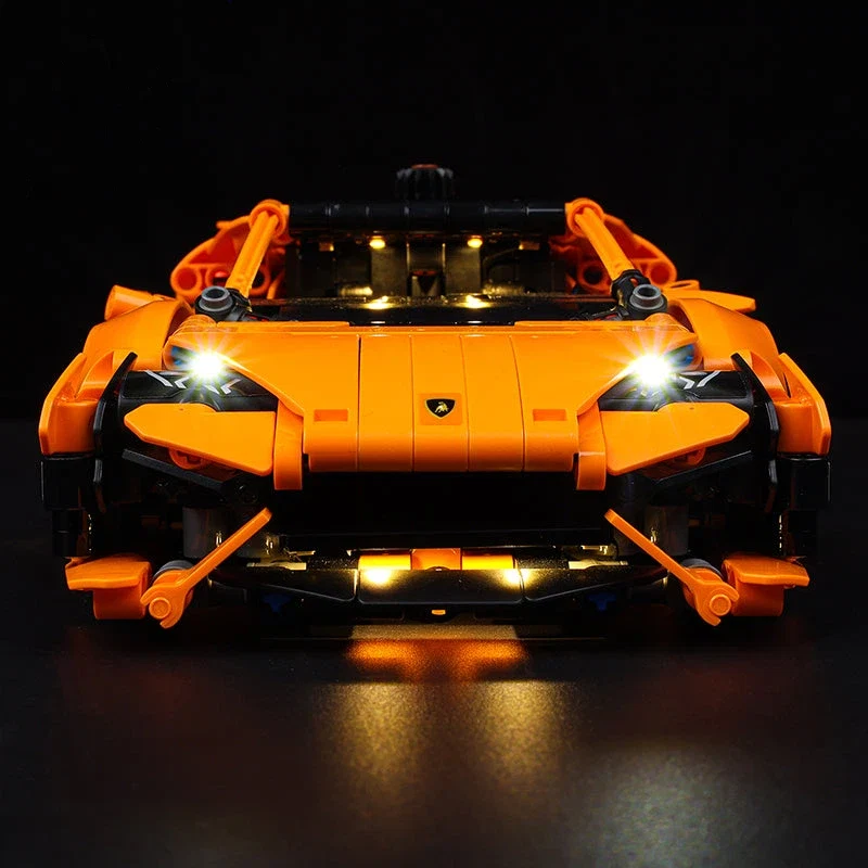 Light Kit Compatible with LEGO® Lamborghini Huracán Tecnica Orange Set 42196