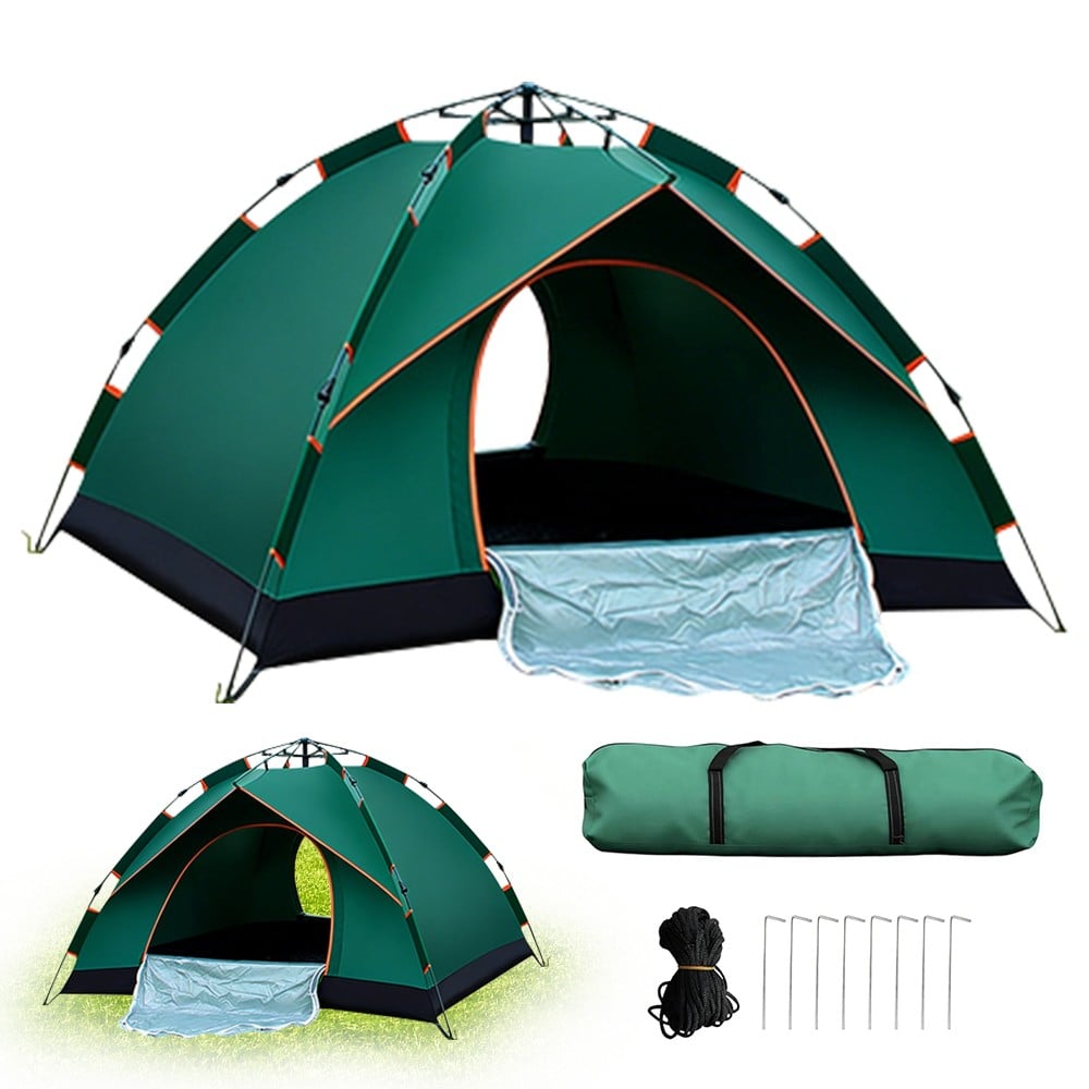 3-4 Man Automatic Instant Double Layer Pop Up Camping Tent Waterproof Outdoor