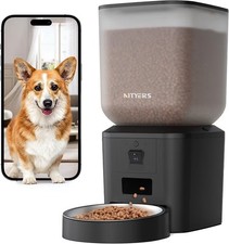 NITYERS Automatic Pet Feeder 8L 1080P Camera WiFi App Control Dog Cat Food