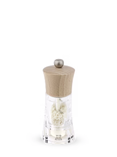 Peugeot The Oléron wet salt mill was designed for easy and durable grinding of wet sea salt, such as Guérande. Its transparent acrylic body shows the salt that it holds. Oléron