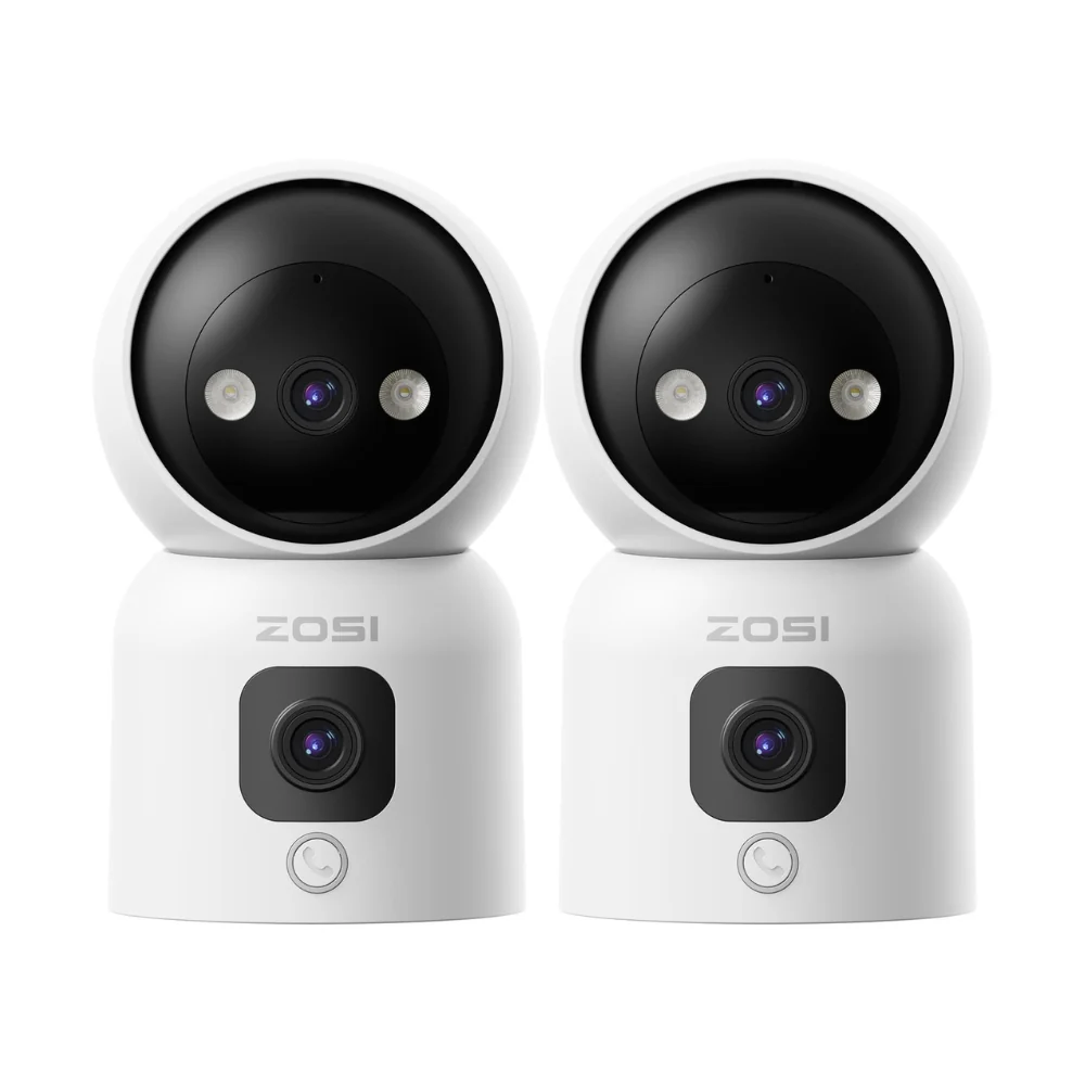 ZOSI UK Store C528M Dual-Lens WiFi Indoor Camera with Baby/Elder/Pet Monitor + Human Tracking