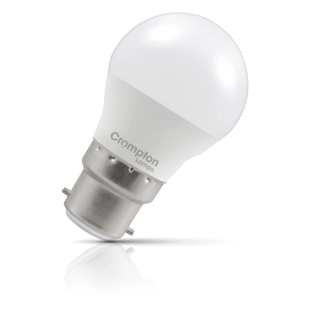 Crompton Lamps Crompton Golfball LED Light Bulb B22 4.2W (40W Eqv) Dim Warm White Opal Round Bayonet Frosted