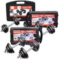 Kemket Cast Iron Dumbbell Set Adjustable Dumbbell Set Fitness Training Home Gym