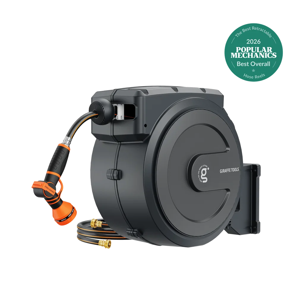Giraffe Tools Retractable Hose Reel-90ft - 5/8 in