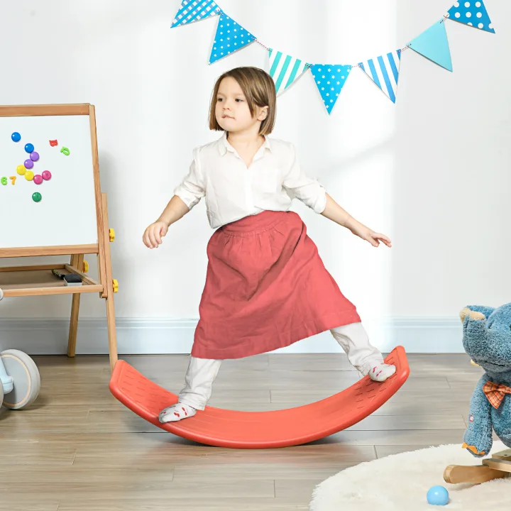 ZONEKIZ Balance Board Kids Wobble Board, Stepping Stone, Montessori Toy for Children, Nursery Toy, for Ages 3-6 Years, 82 x 27.5 x 19.5cm