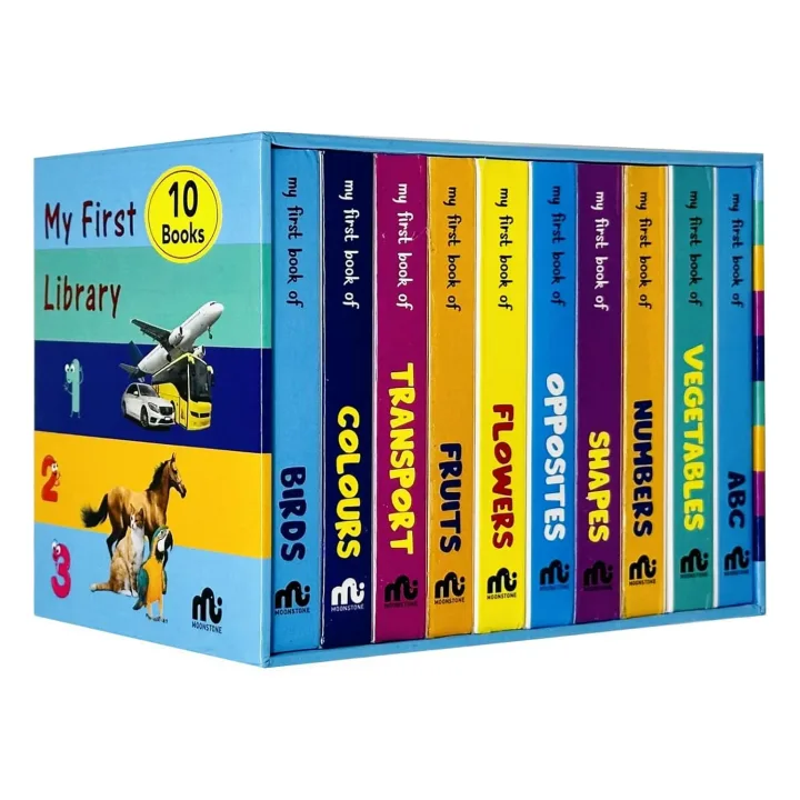 Moonstone My First Library Box Set 1: 10 Board Books Collection Set - Ages 0-3 - Board Book