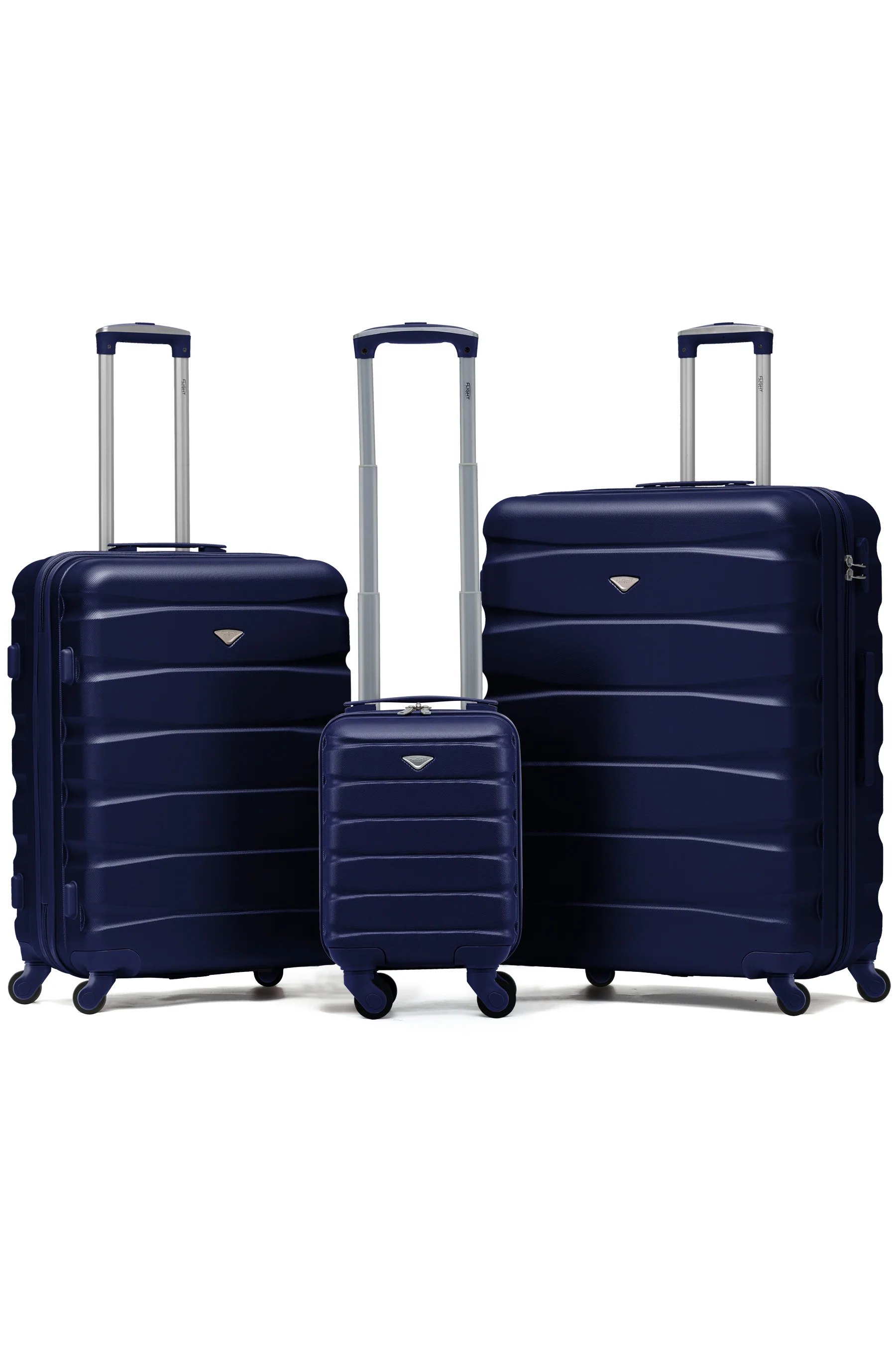 SAFIR 3-Piece Suitcase Set (40x20x25cm + Medium + Large) - Navy / Set of 3