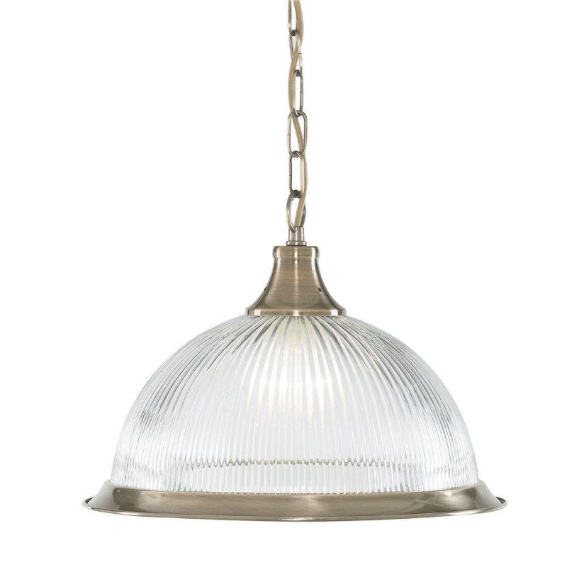 Searchlight Lighting Searchlight 9369 American Diner 1 Light Ceiling Pendant Light In Antique Brass