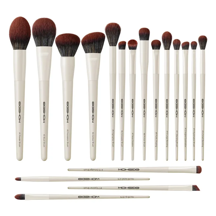 EIGSHOW UK EIGSHOW MUA Pro Makeup Brush Set 18 Pcs Professional Brushes For Foundation Concealer Blush Eyebrow Gift Choice Fit for Professional Makeup Artist(Bei