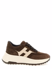 Women's Brown Calfskin Athletic Sneakers