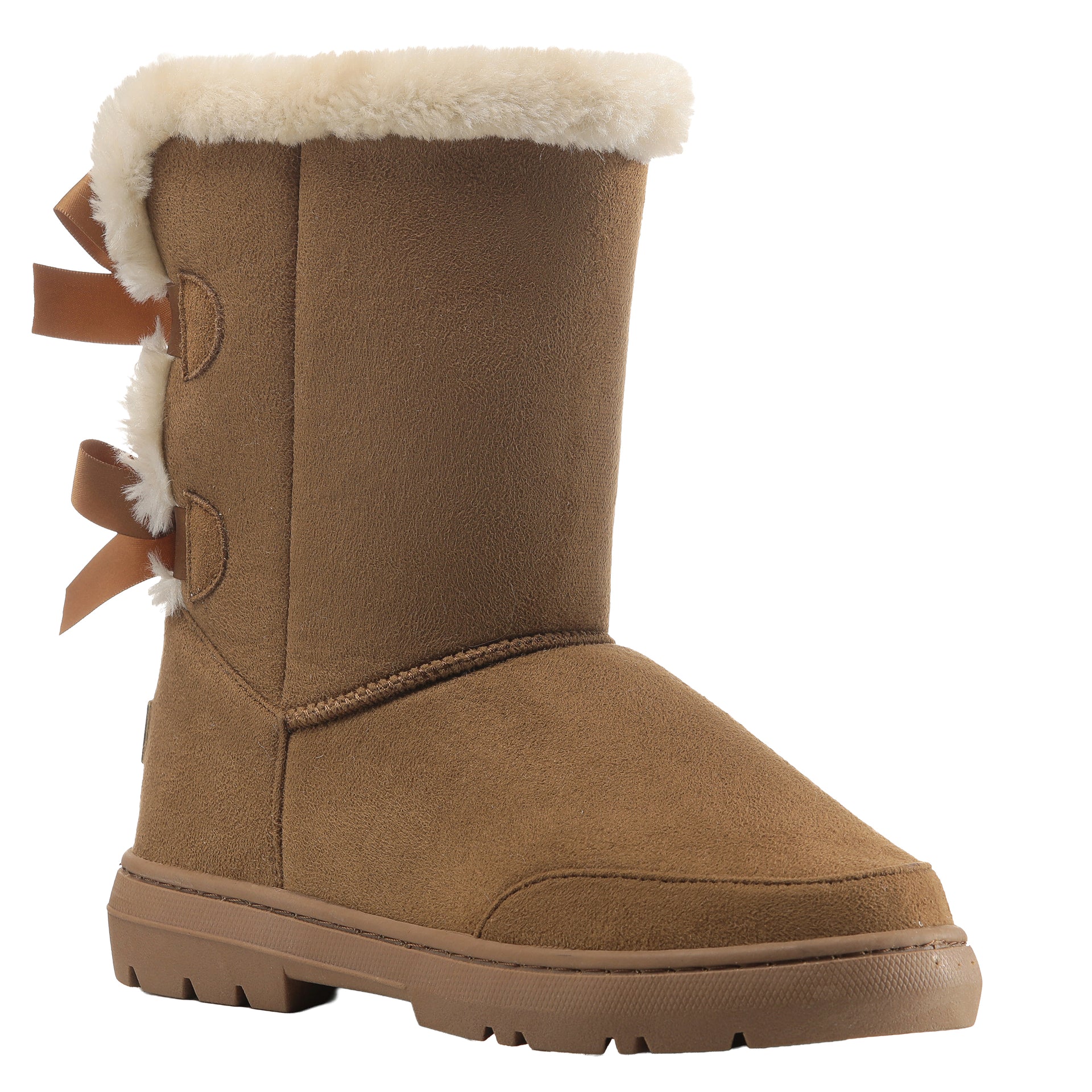 BELLA: Twin Bow Classic Winter Boots - Black / UK 5 / EU 38