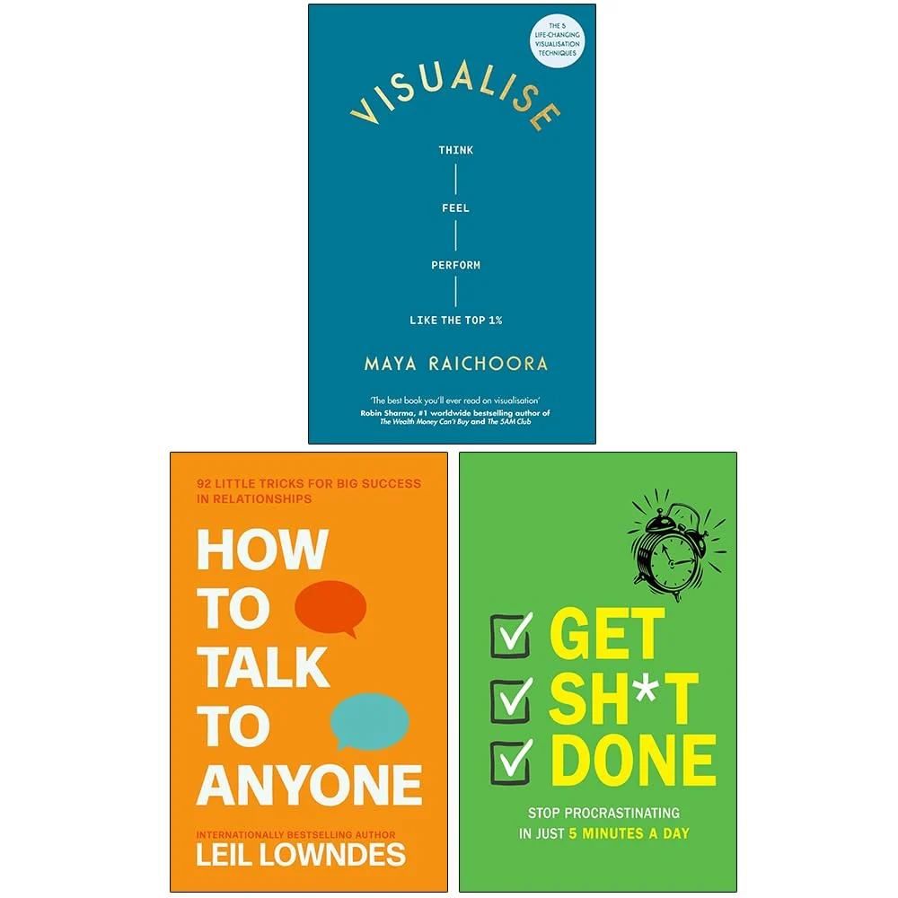 Visualise, How to Talk to Anyone & Get Sh*t Done 3 Books Collection Set - Non Fiction - Mixed Format