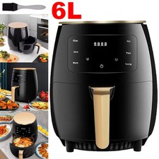 6L LCD Digital Air Fryer Cooker Ovens Fat Healthy Oil free Frying Kitchen Low UK