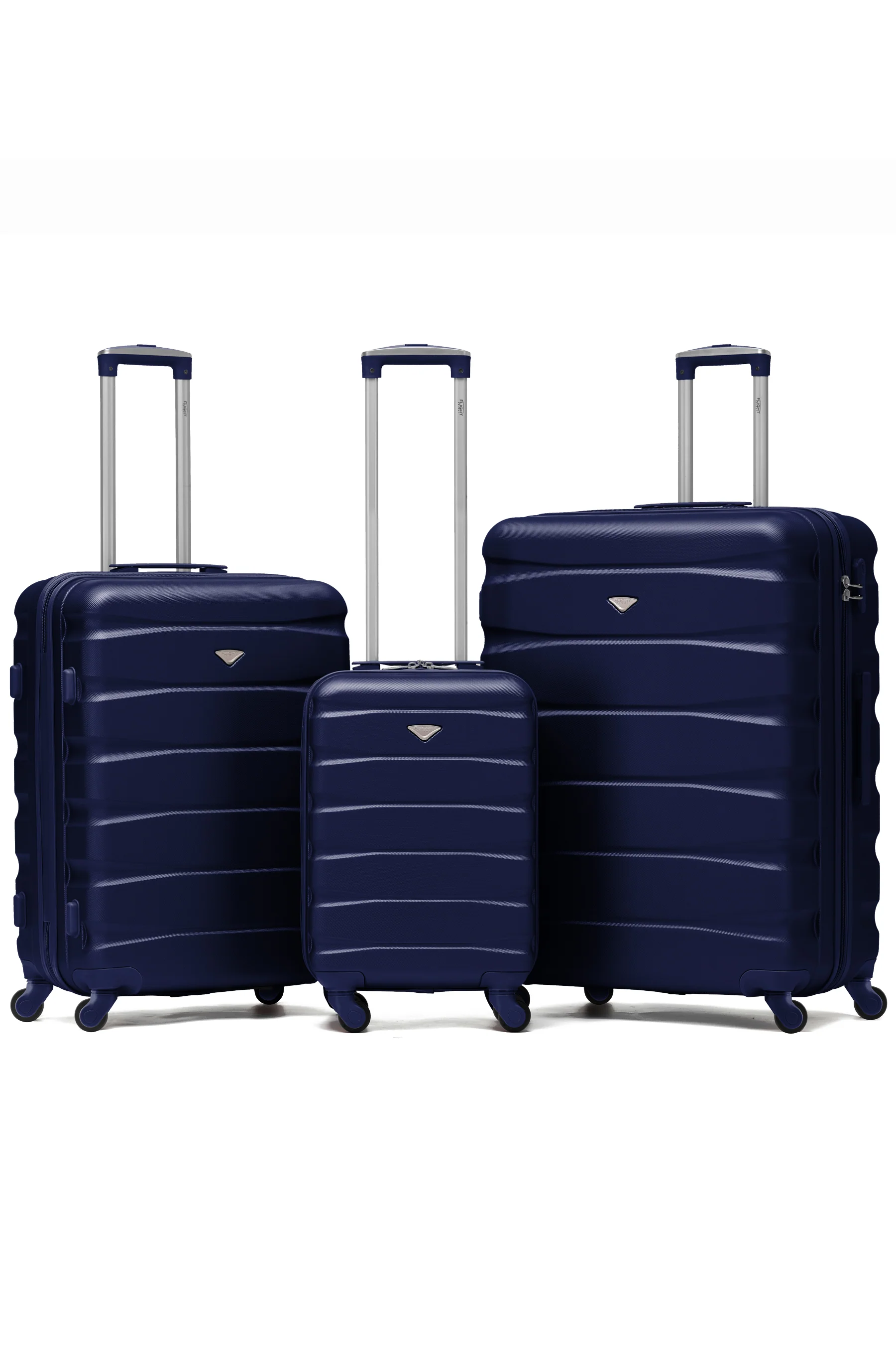 SAFIR 3-Piece Suitcase Set (55x35x20cm + Medium + Large) - Navy / Set of 3