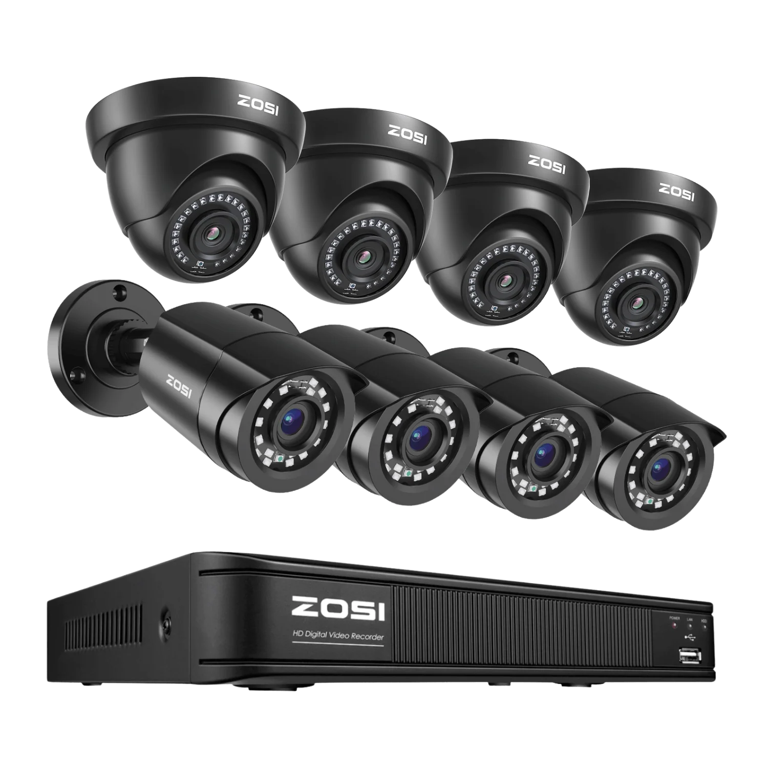 C106 & C419 1080P 8 Channel CCTV Security System + Optional Hard Drive, No Hard Drive