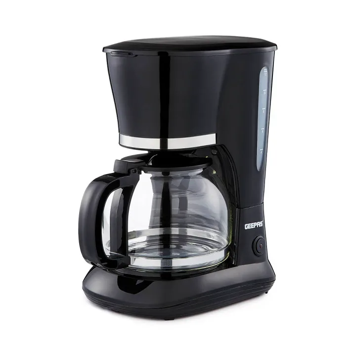 Geepas | For you. For life. 1.5L Black Automatic Filter Coffee Machine With Glass Carafe