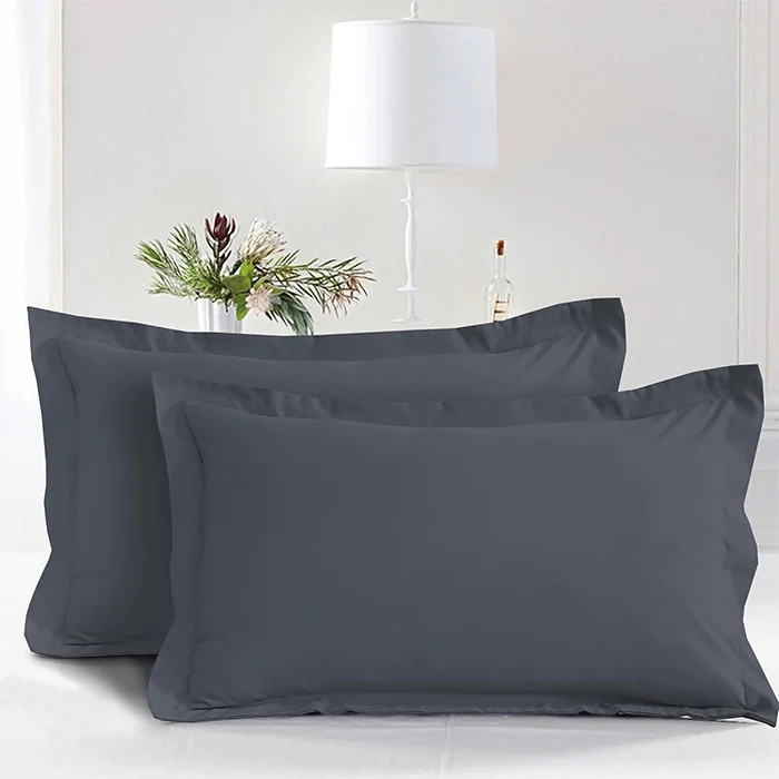 Pillowcase in Dark Grey Oxford