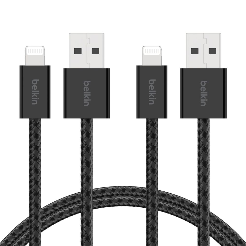 Belkin BoostCharge USB-A Cable with Lightning Connector 2-Pack