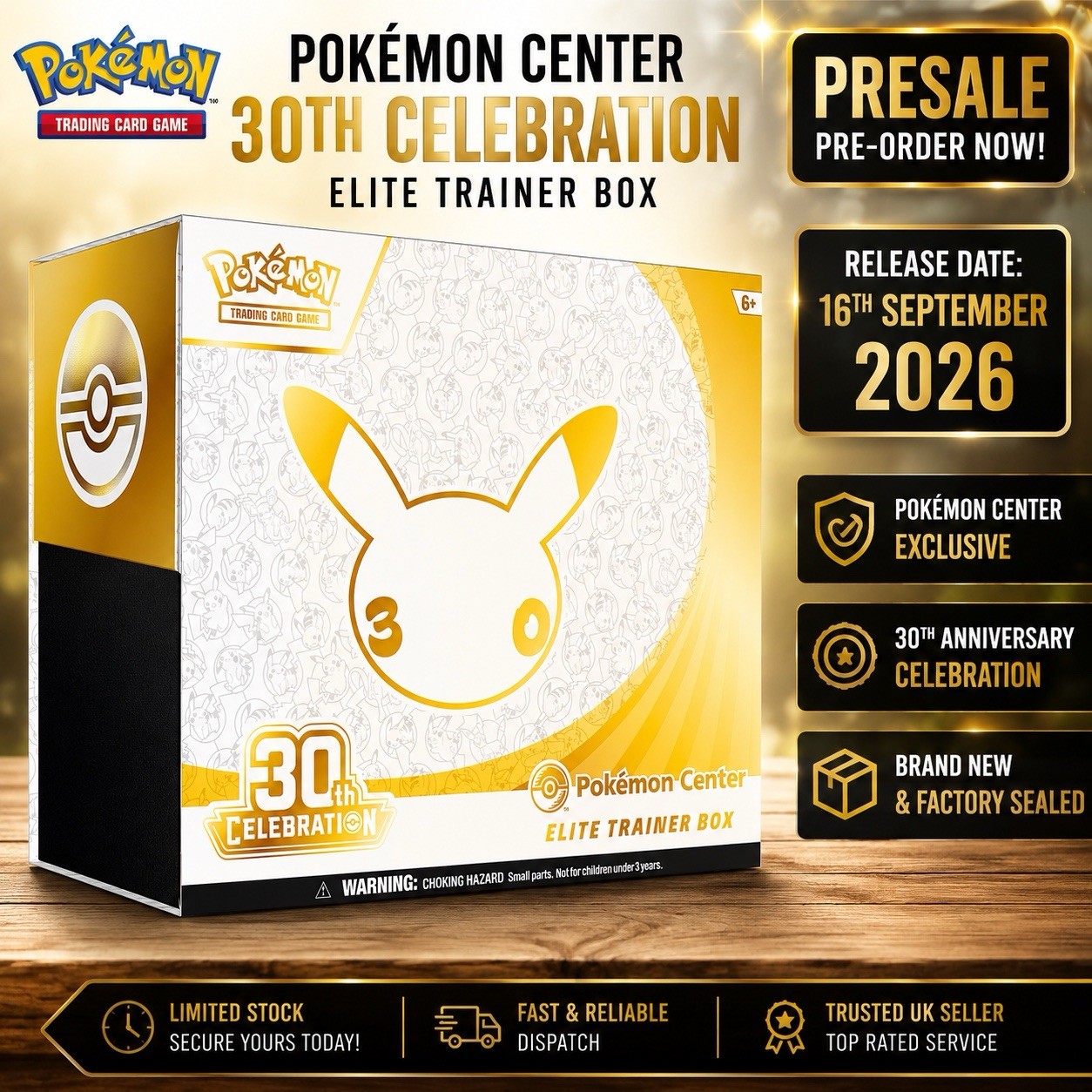Pokemon Center 30th Anniversary ETB Elite Trainer Box New Sealed PRESALE🔥✅