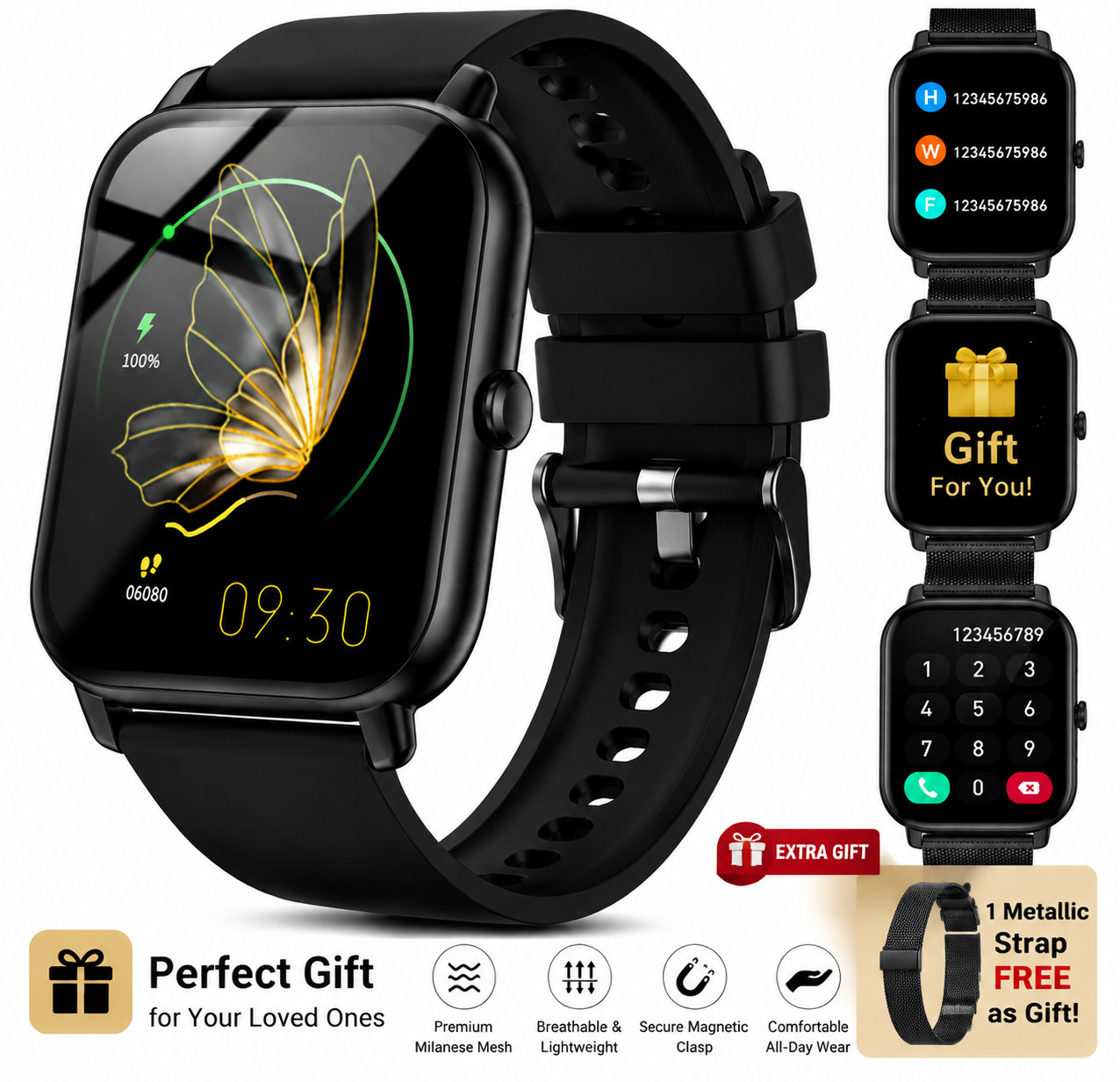 Smart Watch Men Women Fitness Tracker Blood Pressure Heart Rate Sport Watches UK