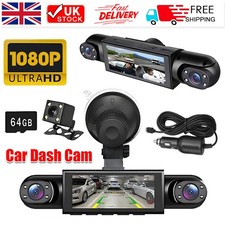 1080P HD Car Dash Cam 360° 4 Channel Front and Rear Left Right Camera +64G Card