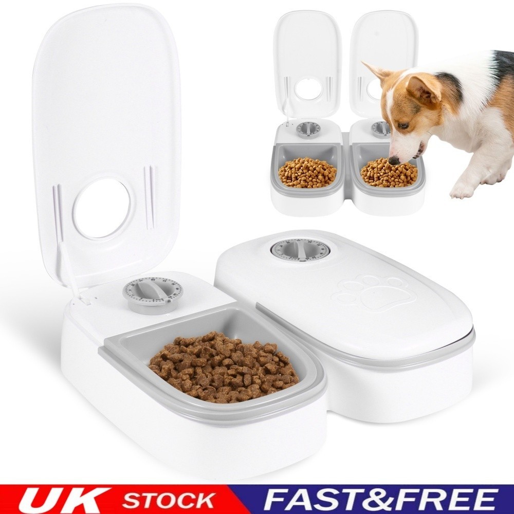 2X Automatic Cat Feeder Electronic Timed Dry and Wet Pet Dog Cat Food Dispenser