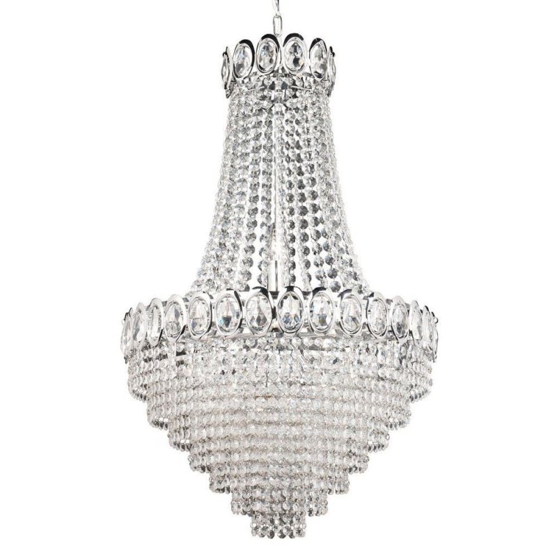 Searchlight Lighting Searchlight 1711-11CC Crystal 11 Light Ceiling Pendant in Chrome