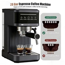 Espresso Coffee Machine Maker 20 Bar Milk Frother Cappuccino Latte Cafe 1.8L