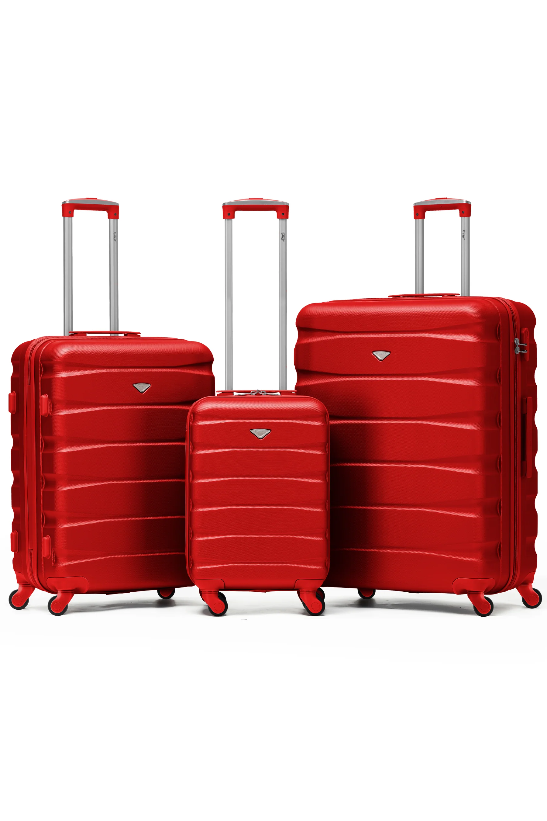 SAFIR 3-Piece Suitcase Set (55x35x20cm + Medium + Large) - Red / Set of 3