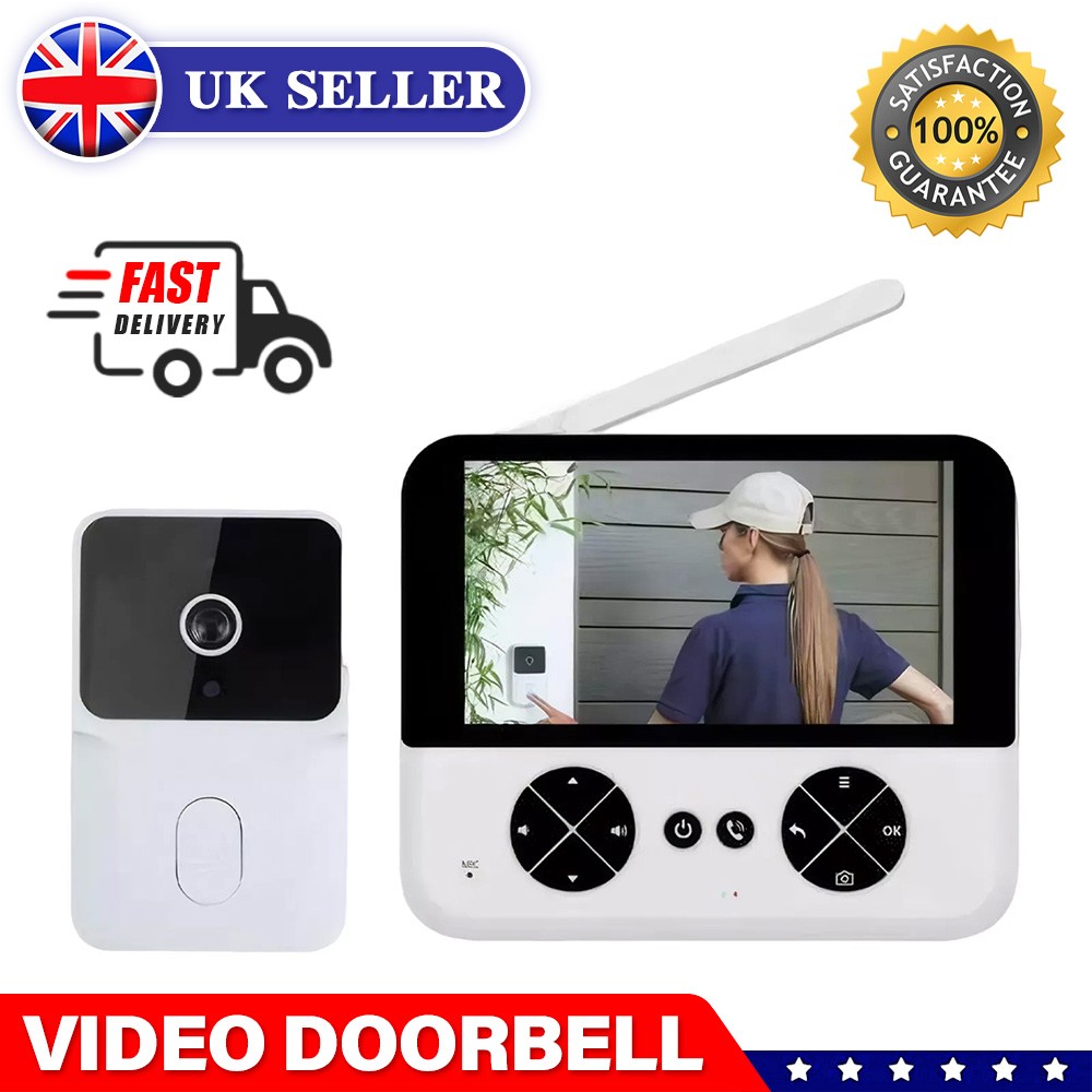 Wireless Video Doorbell Smart Phone Camera Home Garden Intercom Security UK