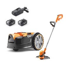 LawnMaster OcuMow 16 Robotic Mower Set - MX 24V Robot Mower & Grass Trimmer