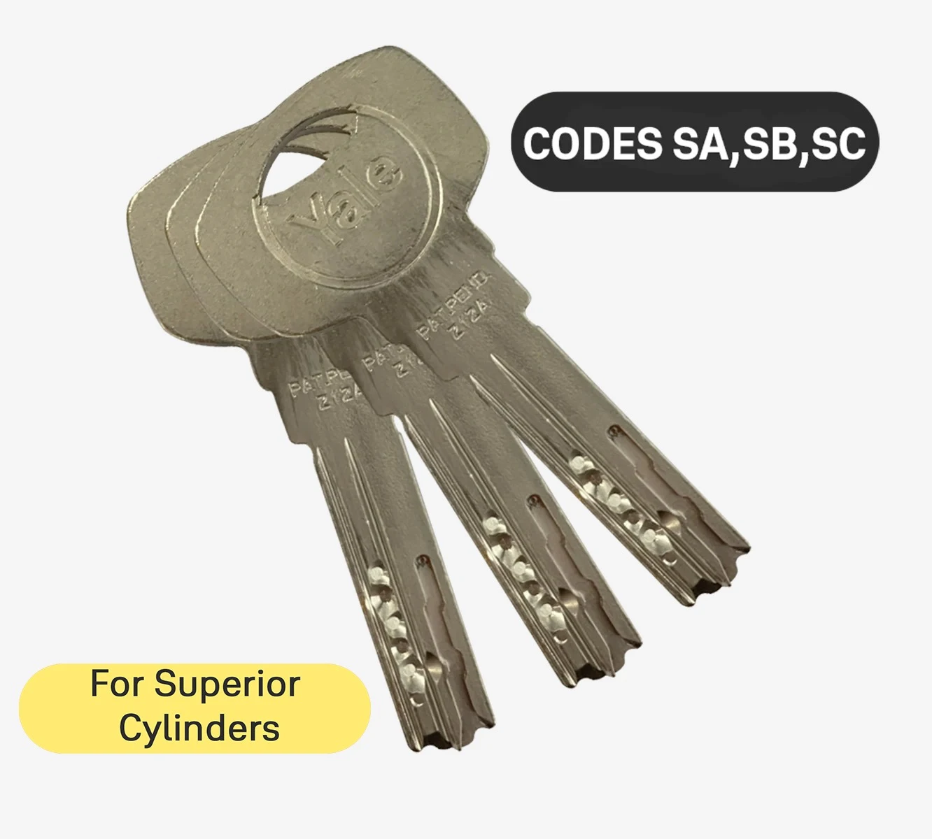 Yale Superior 1 Star 10 pin Set of 3 keys