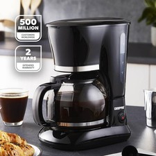 GEEPAS Filter Coffee Maker Machine Instant Anti-Drip 12 Cups 800W 1.5L Jug