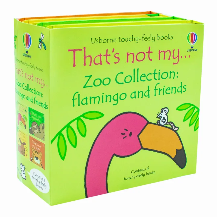 Fiona Watt That's Not My Zoo 4 Books Collection Set - Flamingo, Sloth, Kangaroo & Tiger - Ages 0-2 - Board Book