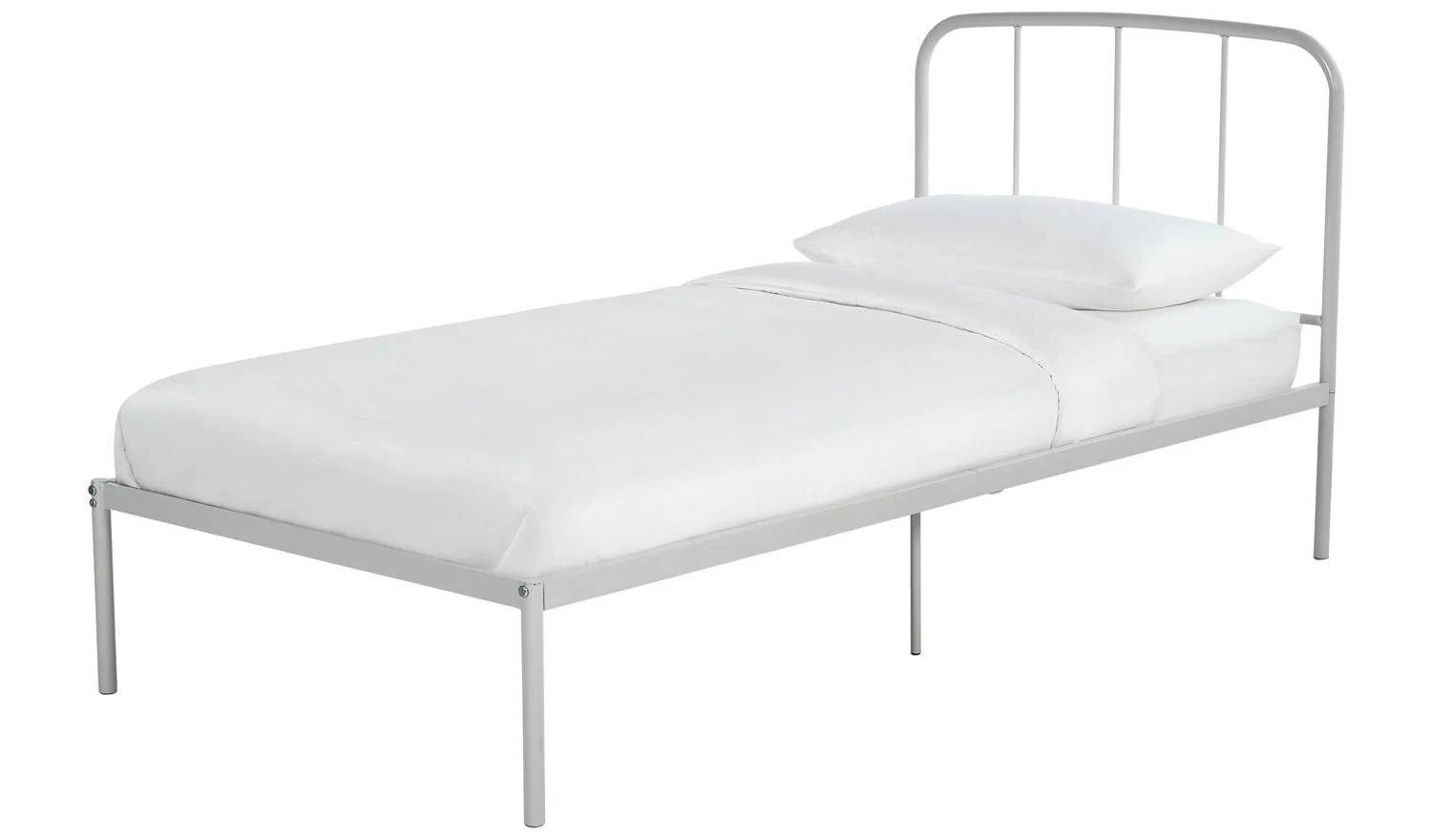 Argos Freja Single Metal Bed Frame Silver Durable Construction Long Lasting